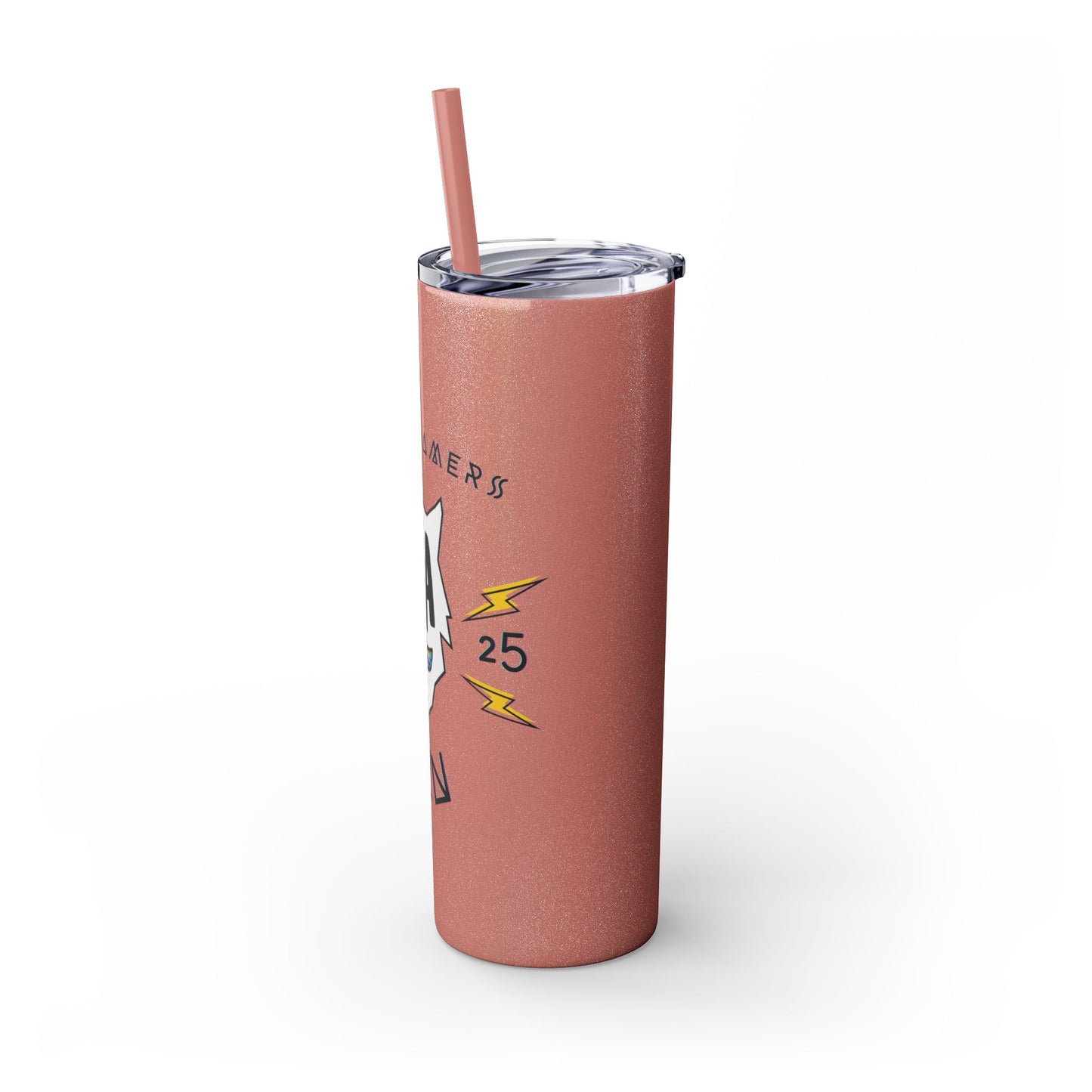 "HA" Skinny Tumbler with Straw, 20oz