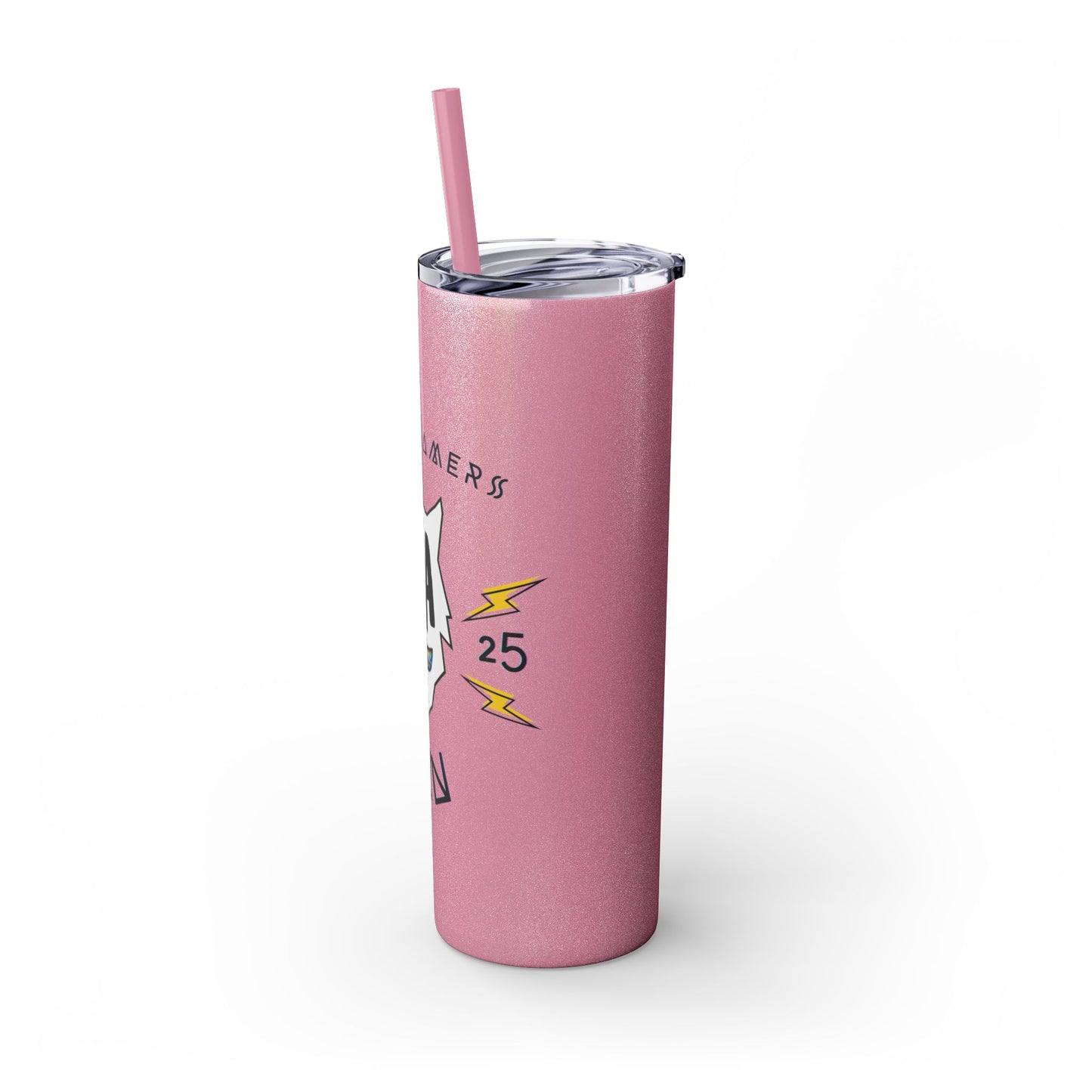 "HA" Skinny Tumbler with Straw, 20oz