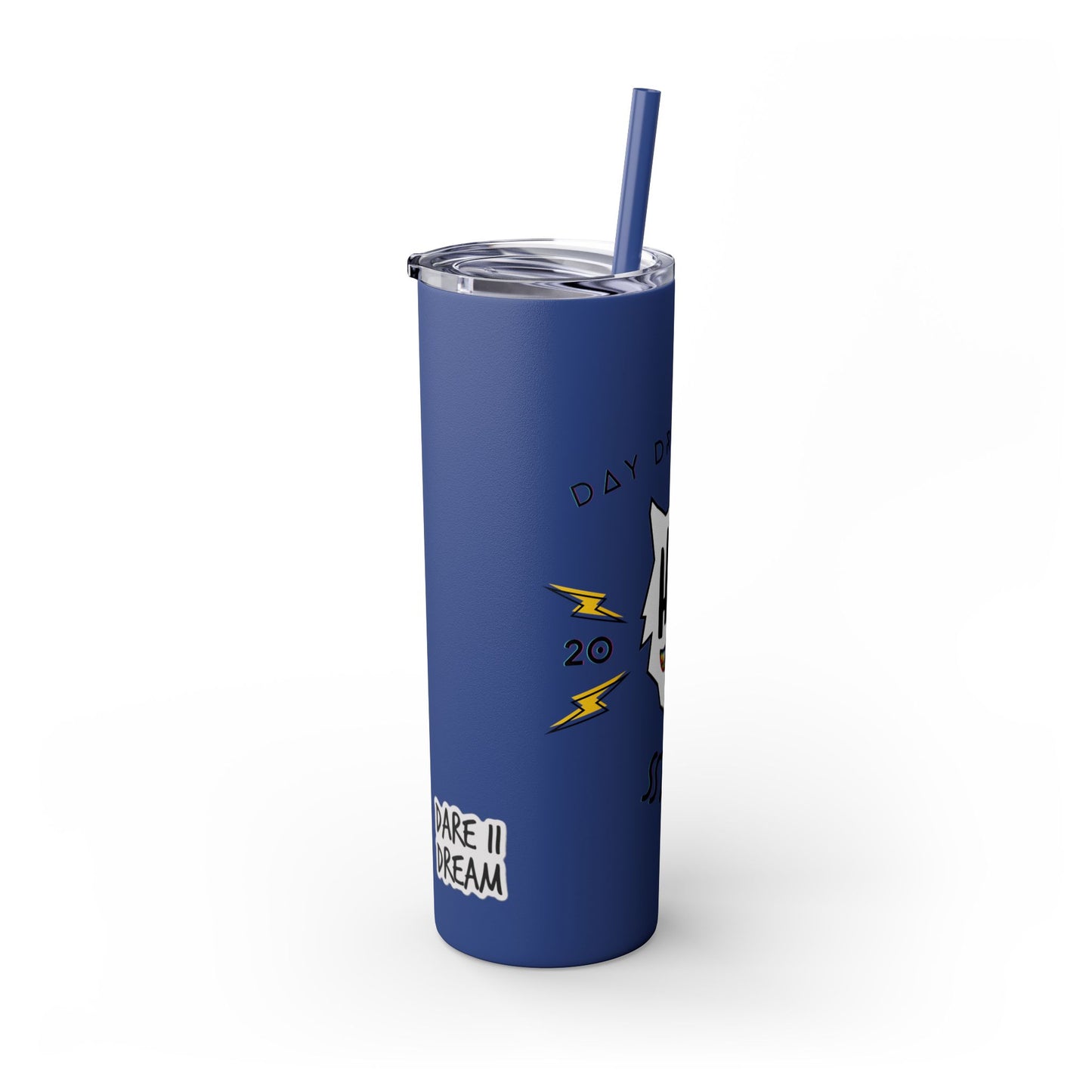 "HA" Skinny Tumbler with Straw, 20oz