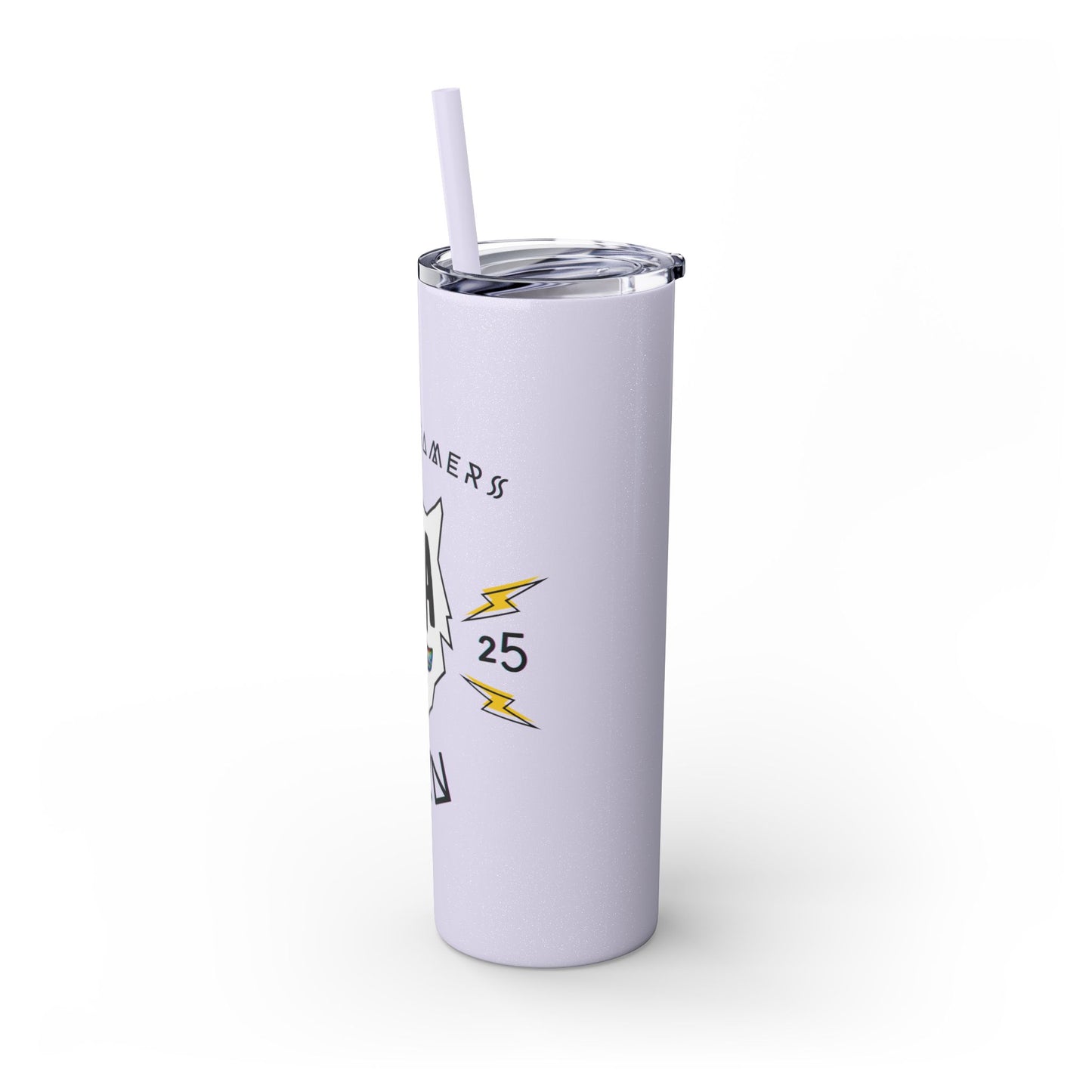 "HA" Skinny Tumbler with Straw, 20oz