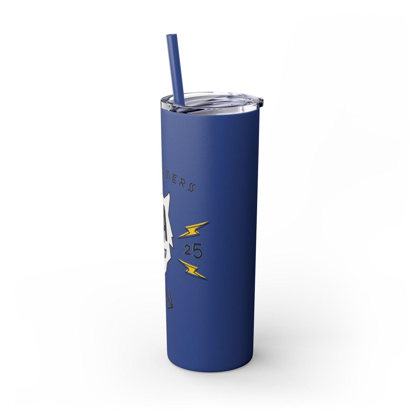 "HA" Skinny Tumbler with Straw, 20oz