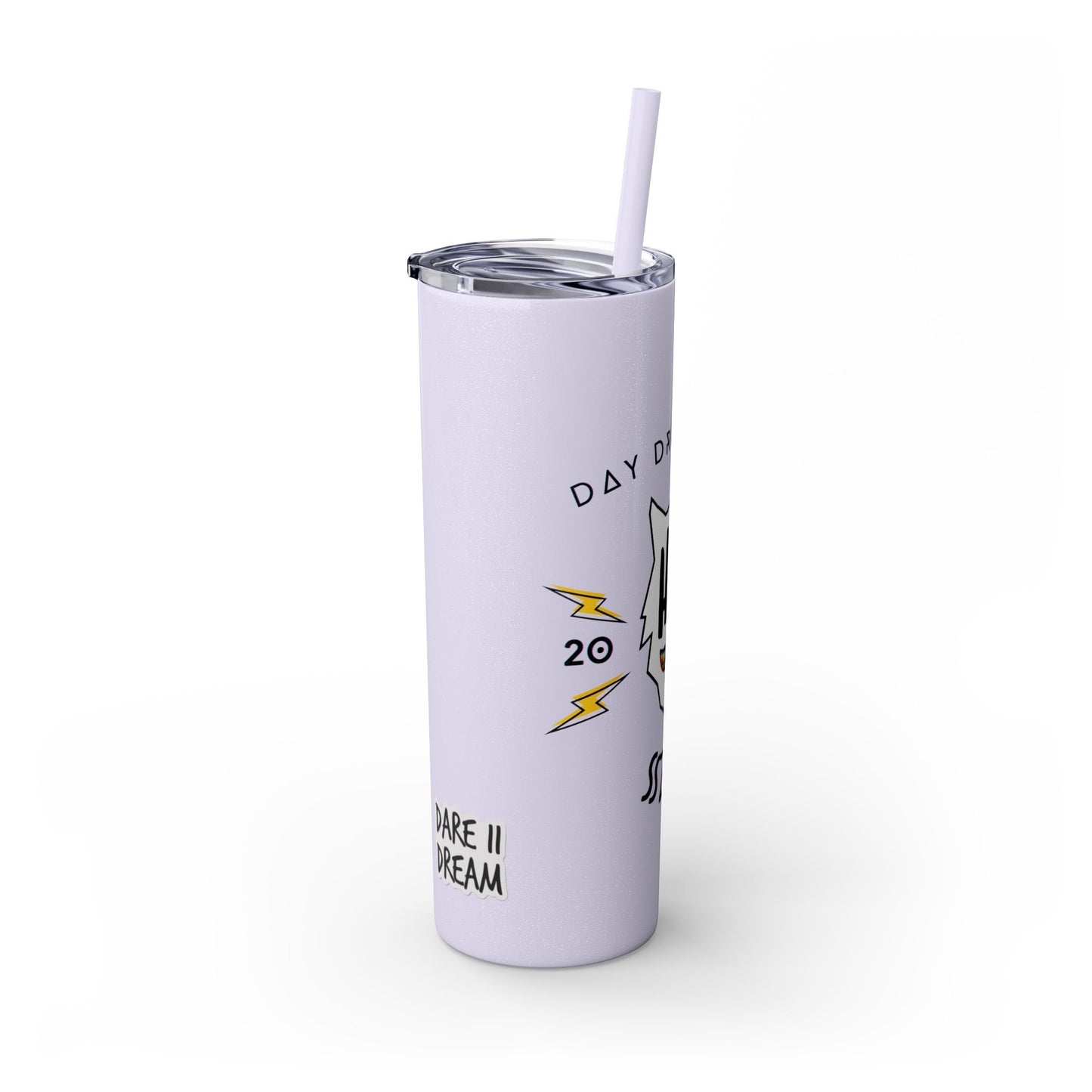 "HA" Skinny Tumbler with Straw, 20oz