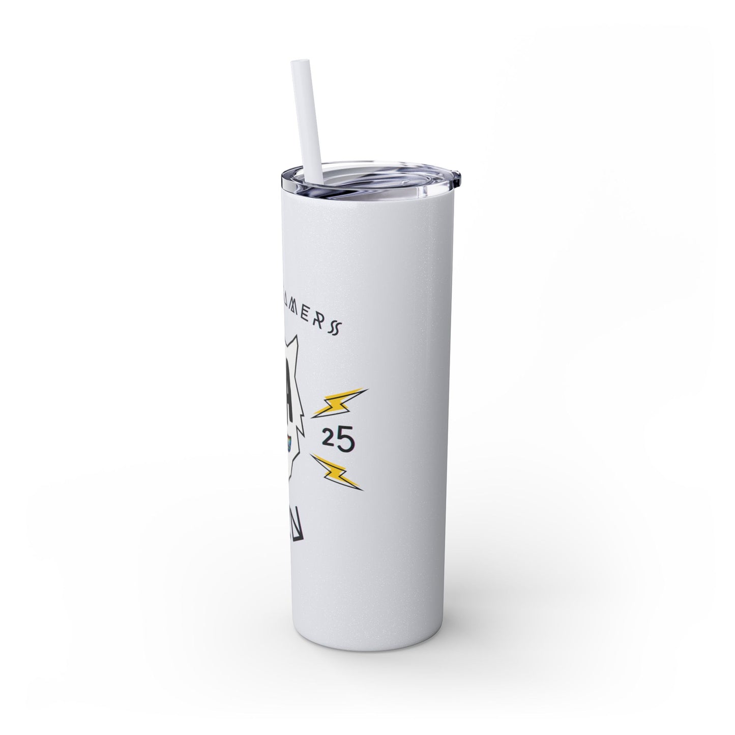 "HA" Skinny Tumbler with Straw, 20oz