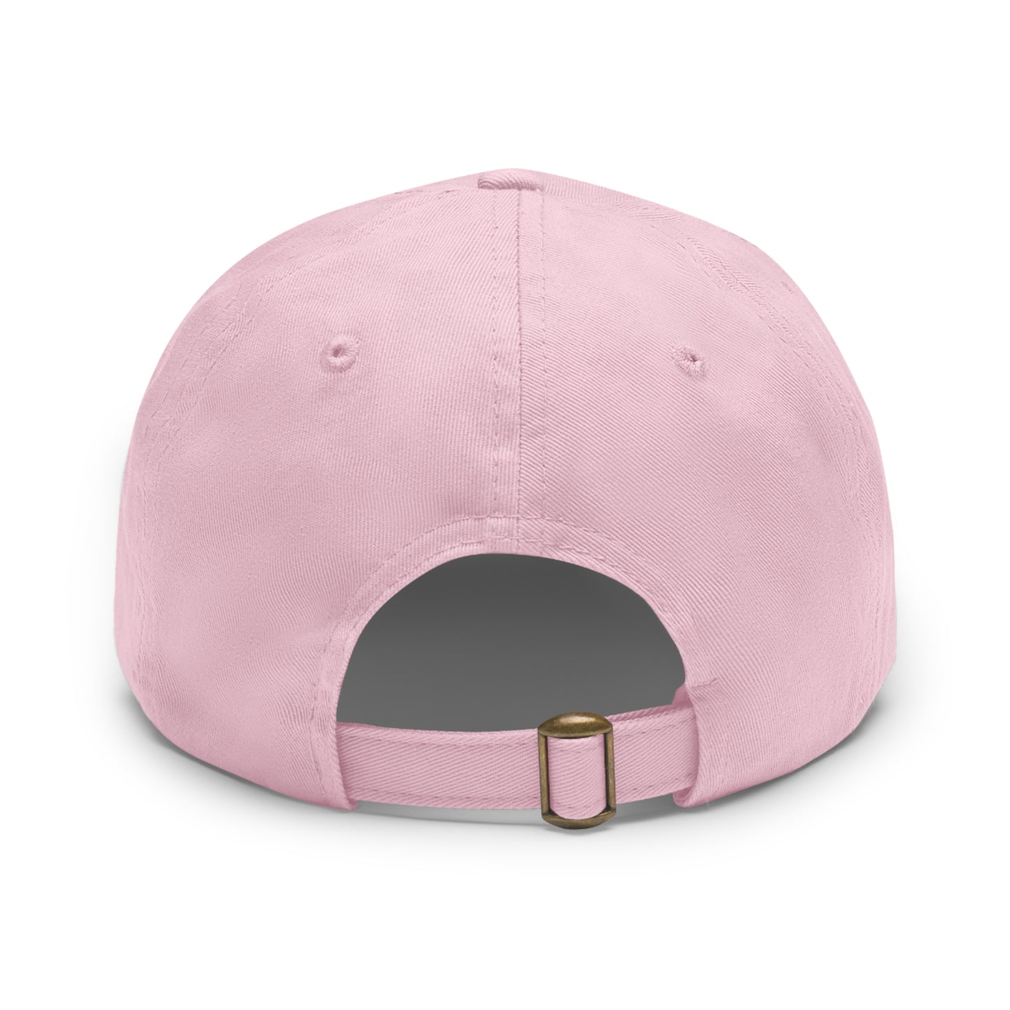 “HA” Dad Hat with Leather Patch (Round)