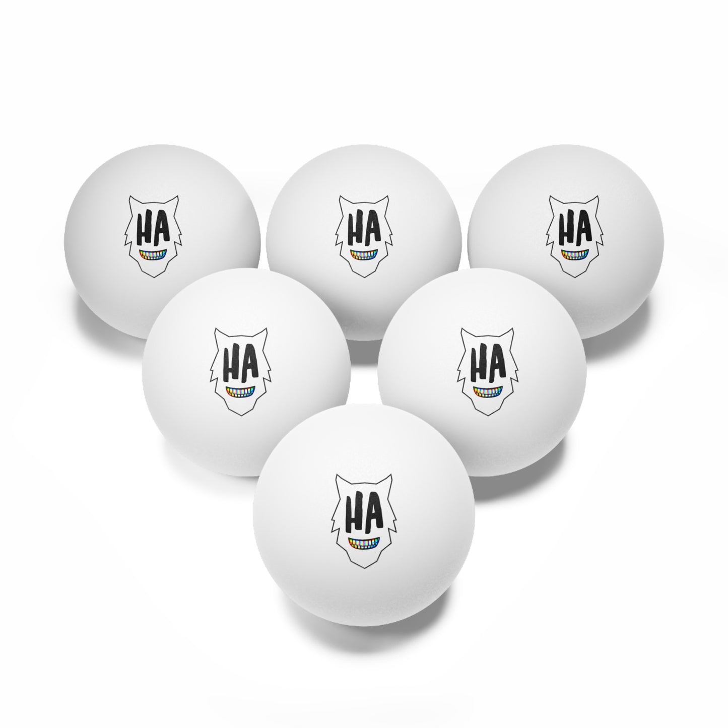 “HA” Ping Pong Balls, 6 pcs