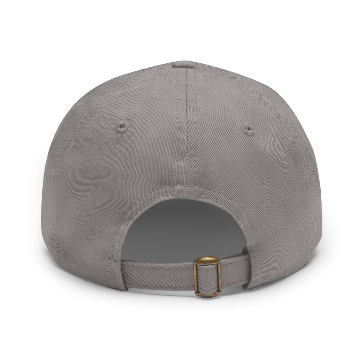 “HA” Dad Hat with Leather Patch (Round)