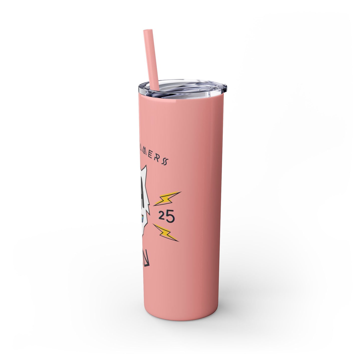 "HA" Skinny Tumbler with Straw, 20oz