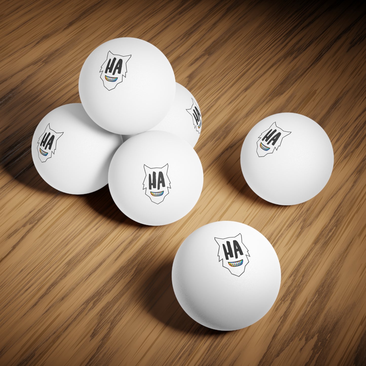 “HA” Ping Pong Balls, 6 pcs