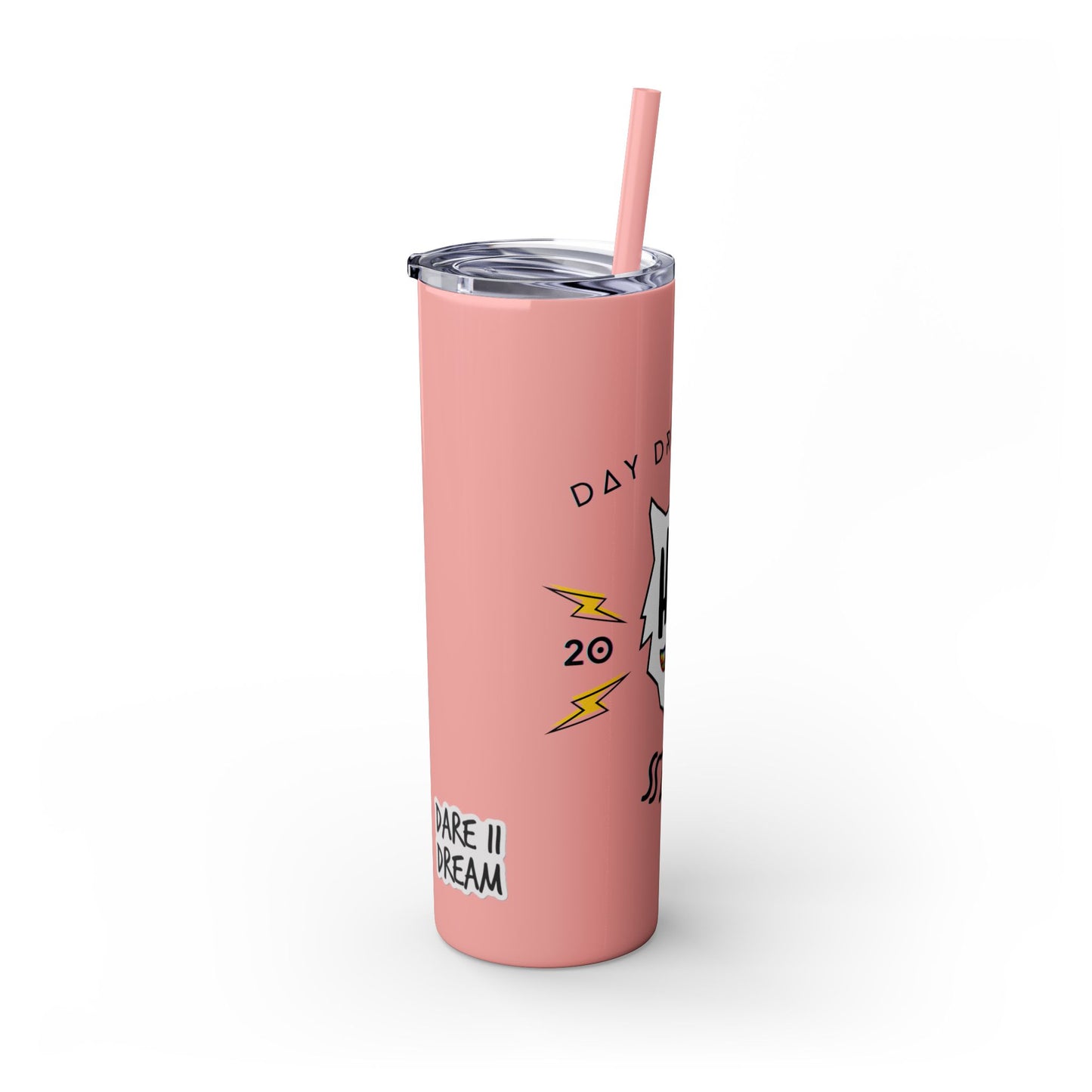"HA" Skinny Tumbler with Straw, 20oz