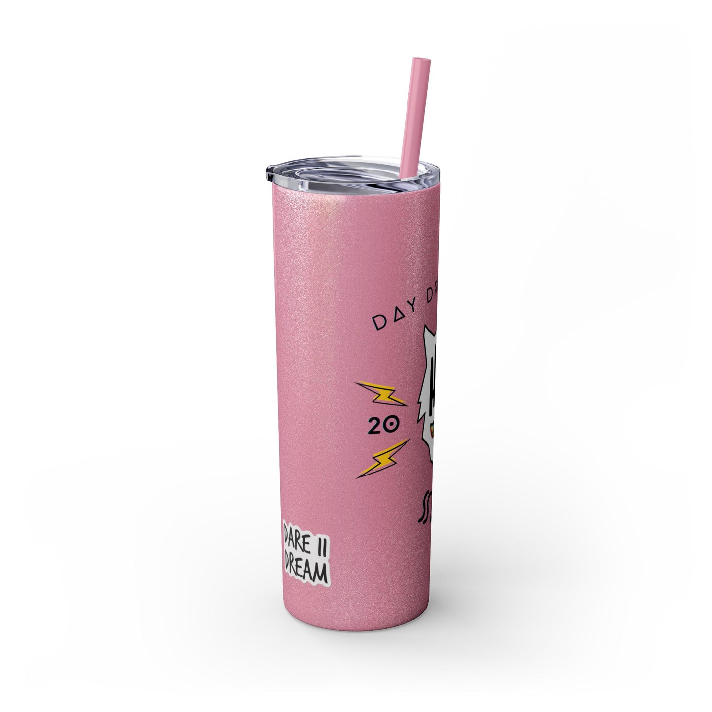 "HA" Skinny Tumbler with Straw, 20oz