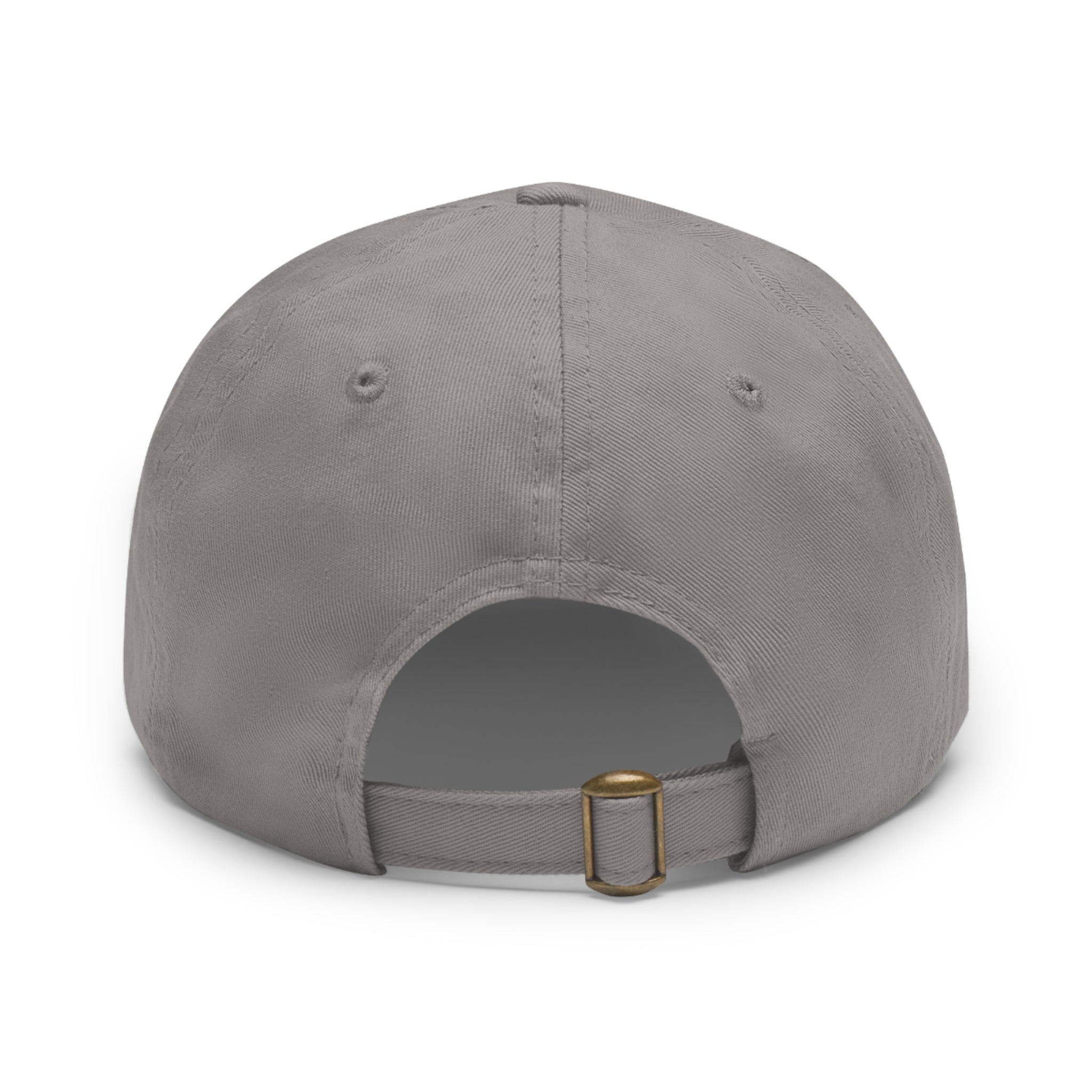 “HA” Dad Hat with Leather Patch (Round)