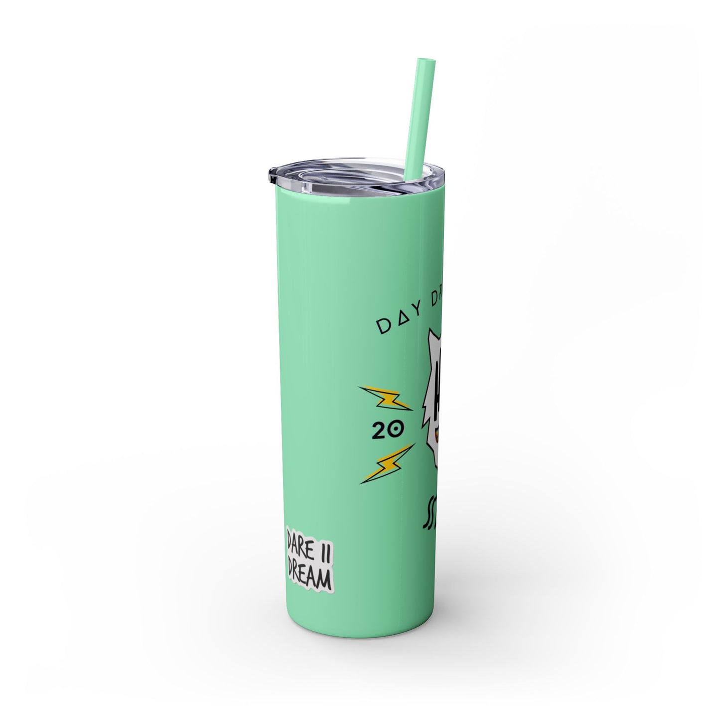 "HA" Skinny Tumbler with Straw, 20oz