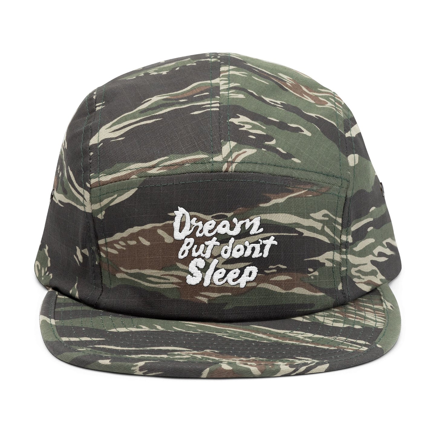 “Dream But Don't Sleep”Embroidered 5 Panel Cap