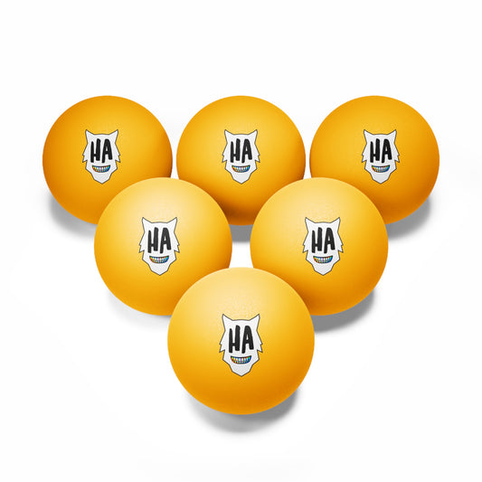 “HA” Ping Pong Balls, 6 pcs